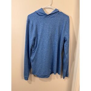 Lululemon Heather Blue Long Sleeve Pulse Slub Pullover Hoodie Men's Size XS